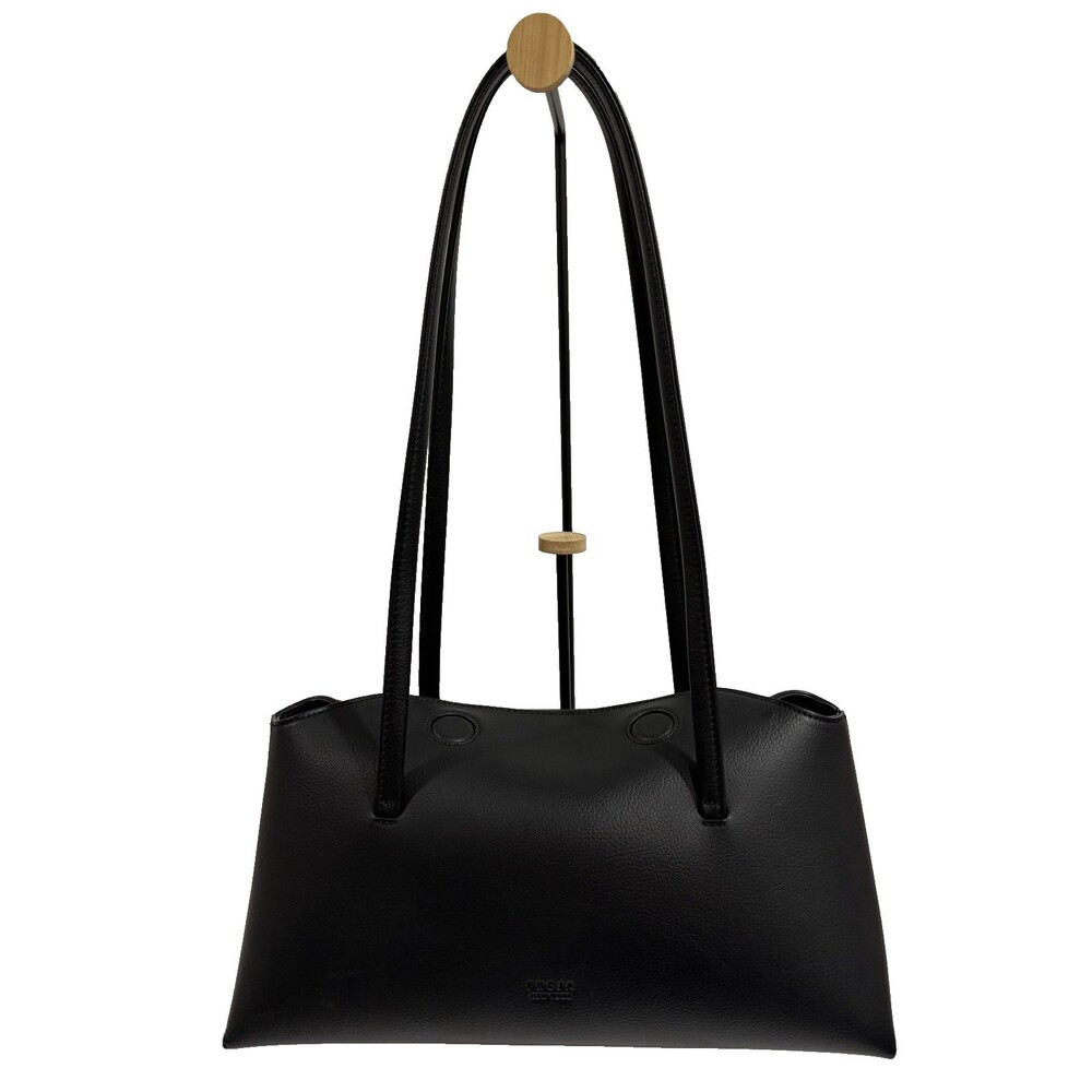 Freja New York Chrystie Handbag Purse Shoulder Bag Black Color Vegan Leather - Picture 10 of 12